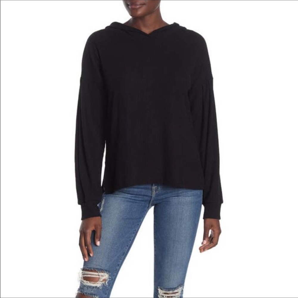 Project Social T Wren Cozy Rib Hoodie Black S M